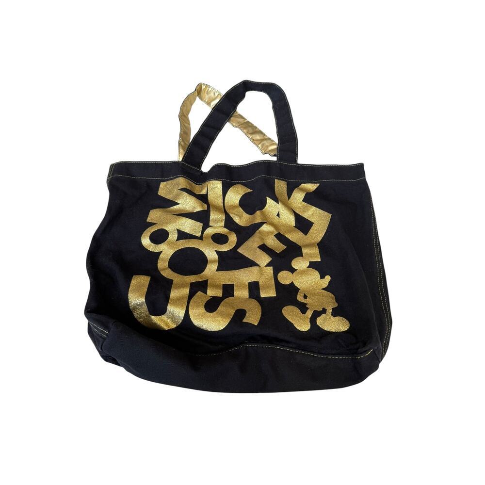 Disney Parks Black & Gold Mickey Mouse Tote Bag